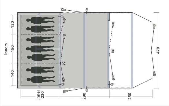 Outwell Wood Lake 7ATC Air Tent 4 Outwell Wood Lake 7ATC Air Tent - Image 2