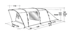 Easy Camp Palmdale 400 Tent -Sports Equipment Store 120368 palmdale 400 drawing perspective 2