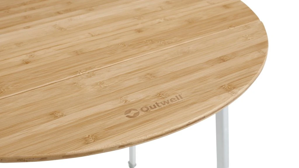 Outwell Custer Round Bamboo Table 4 Outwell Custer Round Bamboo Table - Image 2