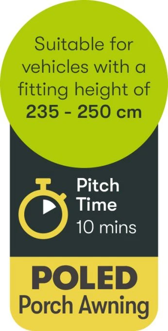 Quest Falcon 260 Poled Porch Caravan Awning 10 Quest Falcon 260 Poled Porch Caravan Awning - Image 8