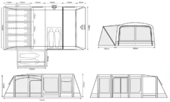Outdoor Revolution Airedale 6.0SE Air Tent -Sports Equipment Store airedale 6se floorplan