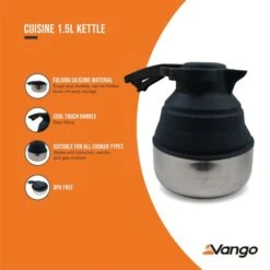 Vango Cuisine 1.5 Ltr Kettle Deep Grey 10 Vango Cuisine 1.5 Ltr Kettle Deep Grey -Sports Equipment Store cuisine 1.5l kettle deep grey low res medium