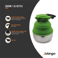 Vango Cuisine 1.5 Ltr Kettle Herbal -Sports Equipment Store cuisine 1.5l kettle herbal low res medium