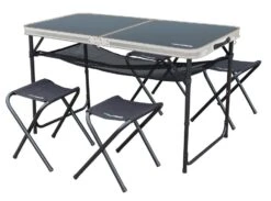 Outdoor Revolution Capri Aluminium Picnic Table And Stool Set -Sports Equipment Store fur2049ax