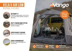Vango Kela V Low Air Drive Away Awning -Sports Equipment Store kela v air low2