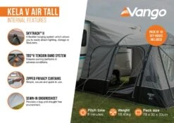 Vango Kela V Tall AirAway Drive Away Awning 22 Vango Kela V Tall AirAway Drive Away Awning -Sports Equipment Store kela v air tall2