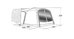 Outwell Milestone Dash Drive Away Awning -Sports Equipment Store milestone dash dimensions