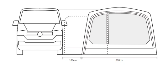 Outdoor Revolution Movelite T4E Mid Drive Away Awning (220 - 255) 6 Outdoor Revolution Movelite T4E Mid Drive Away Awning (220 - 255) - Image 4