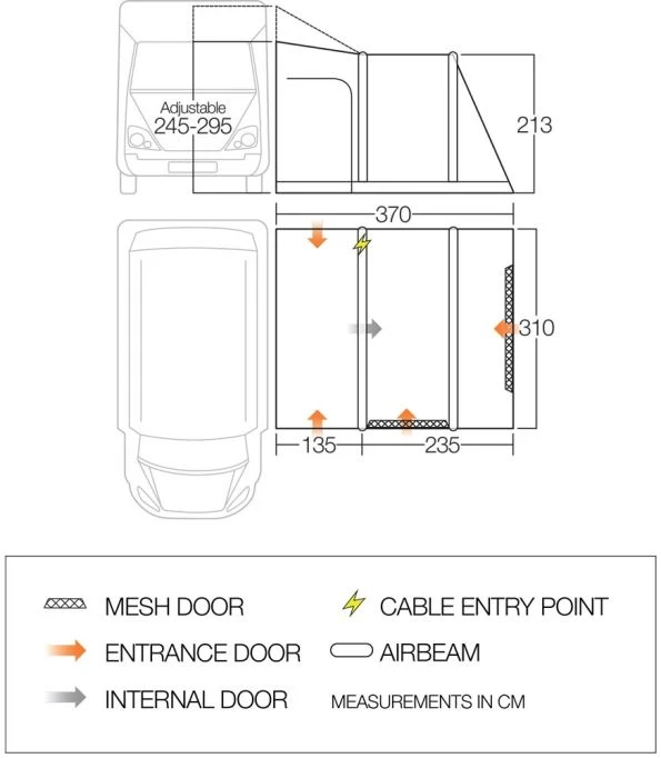 Vango Kela V Tall AirAway Drive Away Awning 5 Vango Kela V Tall AirAway Drive Away Awning - Image 3