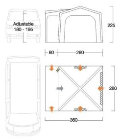 Vango Agora VW Air Drive Away Awning -Sports Equipment Store vango 2021 awnings floorplan agora vwmain